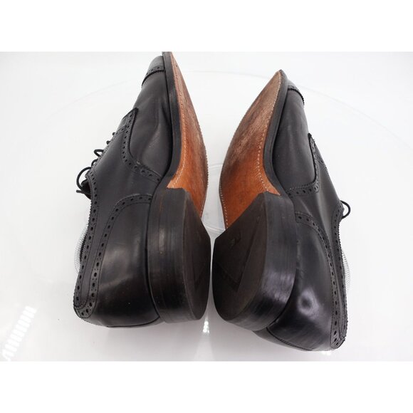 Allen Edmonds Men's Sanford Oxford Size 11.5 D Cap Toe Brogue Dress Shoe Black - Picture 7 of 11